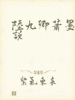 陆九卿萧墨的小说