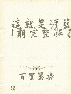这就是灌篮4第1期完整版在线观看