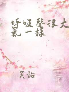 呼吸声很大像喘气一样