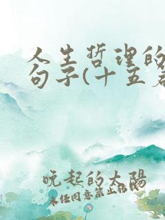 人生哲理的经典句子(十五篇)
