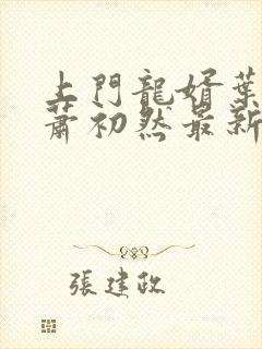 上门龙婿叶辰,萧初然最新版