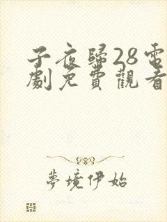 子夜归28电视剧免费观看全集高清