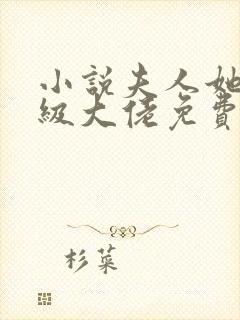 小说夫人她是满级大佬免费看