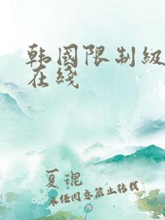 韩国限制级伦理在线