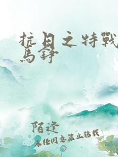 抗日之特战兵王马铮