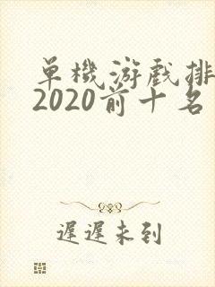 单机游戏排行榜2020前十名