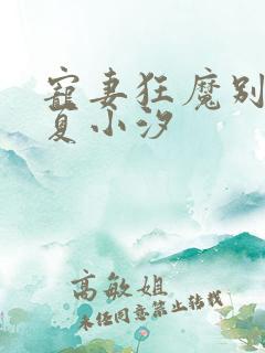 宠妻狂魔别太坏夏小汐