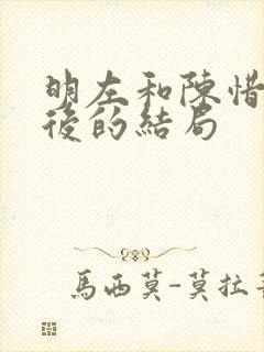 明左和陈惜墨最后的结局