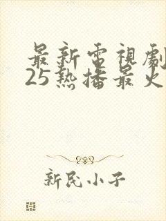 最新电视剧2025热播最火剧排行榜
