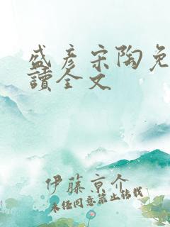 盛彦宋陶免费阅读全文
