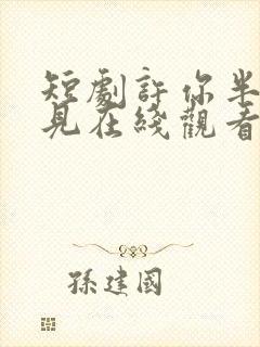 短剧许你半生不见在线观看