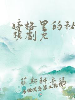 暗格里的秘密电视剧免