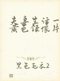 夫妻生活一级特黄色录像片