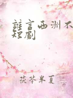 谁言西洲不知意短剧