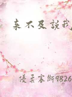 来不及说我爱你