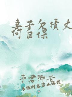 妻子欠债丈夫如何自保