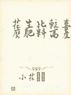 花生比较喜欢什么肥料高产