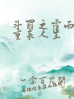 斗罗之霍雨浩的重来人生