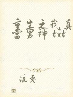 重生之我真没想当男神 txt
