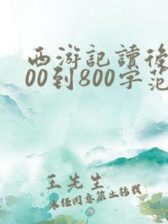 西游记读后感600到800字范文