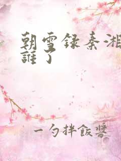 朝雪录秦湘嫁给谁了