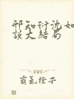邢知衍沈如霜小说大结局