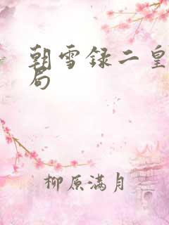 朝雪录二皇子结局