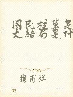 国民校草是女生大结局是什么