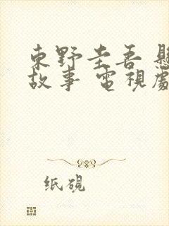 东野圭吾 悬疑故事 电视剧