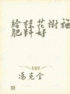 给桂花树施什么肥料好
