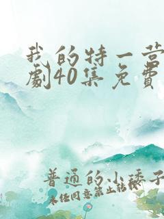 我的特一营电视剧40集免费观看