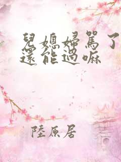 儿媳妇骂了婆婆还能过嘛