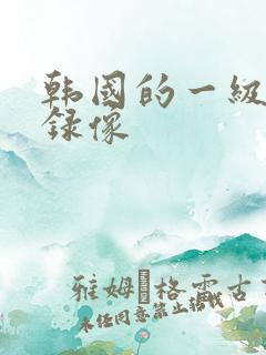 韩国的一级黄色录像