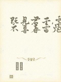 既见君子,云胡不喜春雷炮完整版