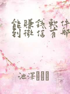 能赚钱软件能提到微信有哪些