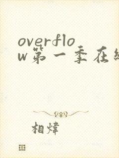 overflow第一季在线观看免费全集电视剧高清