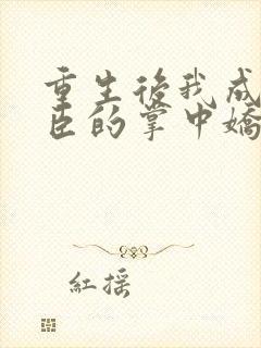 重生后我成了权臣的掌中娇看