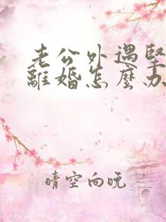 老公外遇坚决要离婚怎么办