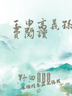 王申高义孙倩免费阅读