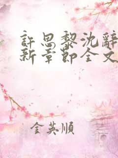许思黎沈辞越最新章节全文免费阅读