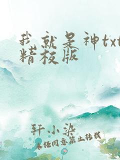 我就是神txt精校版