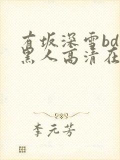 有坂深雪bd和黑人高清在线