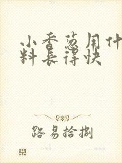 小香葱用什么肥料长得快