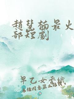 赵慧楠最火的十部短剧
