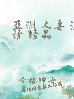 亚洲 人妻 激情 精品