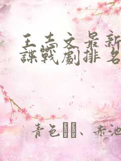 王志文最新三部谍战剧排名