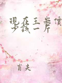 现在玉米价格多少钱一斤