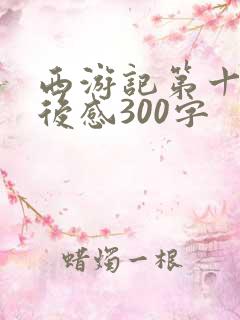 西游记第十回读后感300字