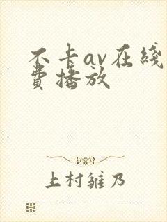 不卡av在线免费播放
