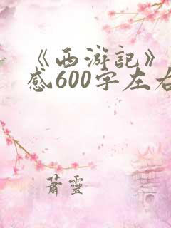 《西游记》读后感600字左右
